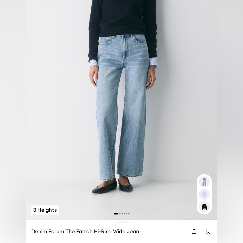 Denim Forum The Farrah High Rise Wide Jeans